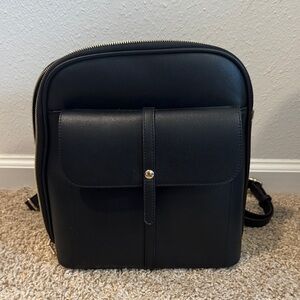Elegant Black Leather woman’s Backpack